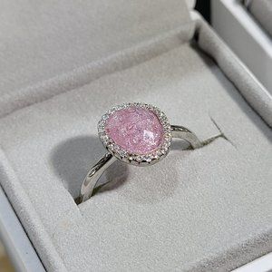 Sterling Silver Pink Starlight Ring
